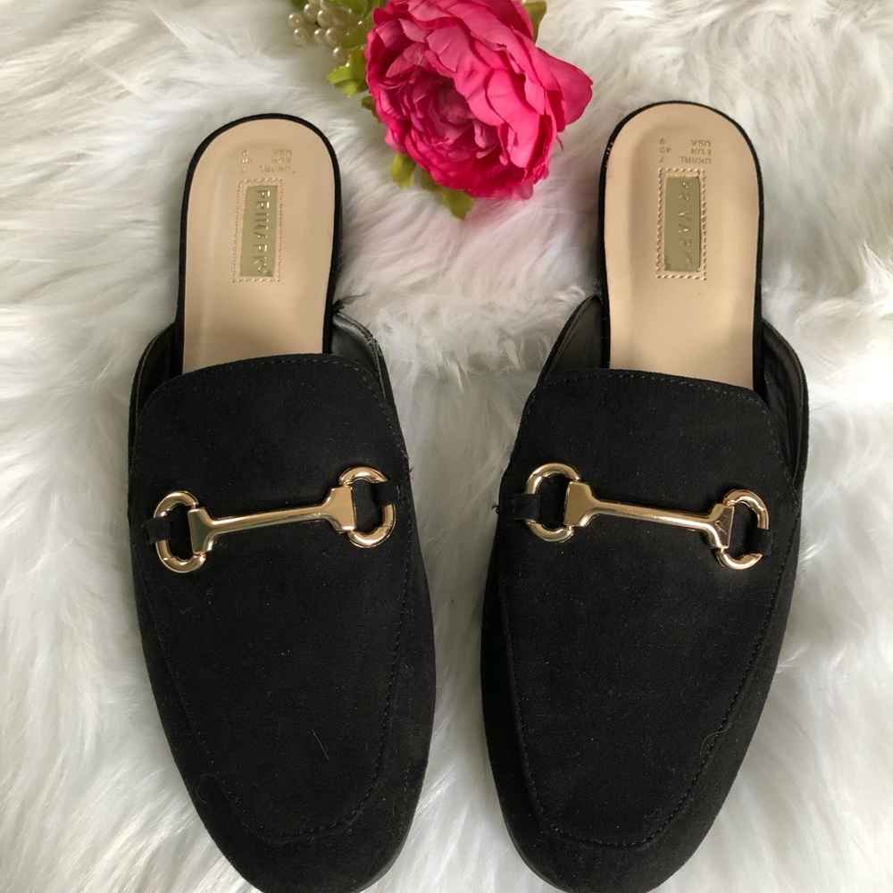 Faux Suede Gucci Like Mules